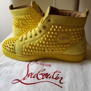 Christian Louboutin Louis Spikes Flat Yellow